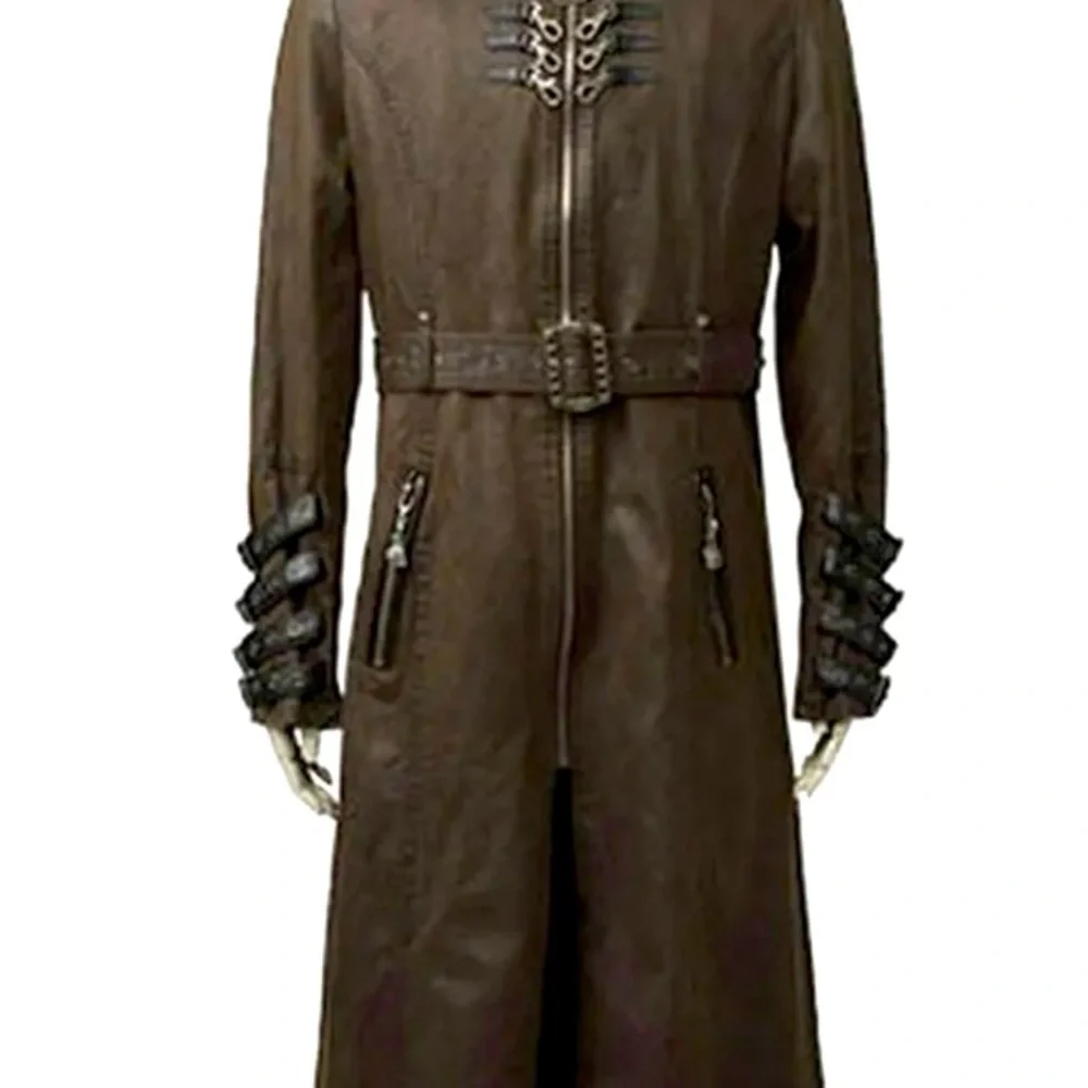 Punk Rave Hooded Long Coat - Picture 3 of 9